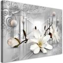 Canvasbillede, Blomster i en tunnel 3D kugler