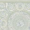 Versace ikke-vævet tapet Heritage Baroque Medallion Floral Green White Blue luksuriøst