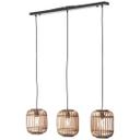 Pendelleuchte Willi, braun, 130 x 105 cm, Bambus Pendellampe, dimmbar