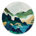 Tableau sur alu-Dibond rond SpaceFrog Designs - Dans les montagnes