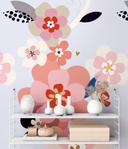 blomstertapet farverig pink - non-woven tapet Floral Livingwalls - mat og glat