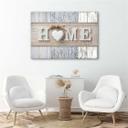 Canvasbillede, Hjem hjerte Shabby Chic