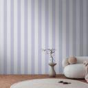 Papel pintado a rayas azul gris claro - Papel pintado no tejido con textura textil moderno & marino