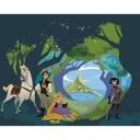 Tapet af stof - Tangled - 350 x 280 cm
