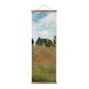 Póster de tela Monet - Campo de amapolas cerca de Argenteuil - Panorama