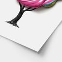 Póster árbol con colorida corona 3D - Mielu