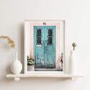 Póster Hugonnard - Puerta azul en Lisboa