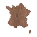 Chapa de caoba Wood art - Mapa Francia