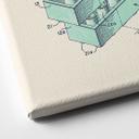 Cuadro lienzo construcción de piezas de juego - Bodart