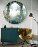 Rundt lærredsbillede Jungle Tropical Arches