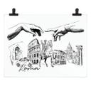 Póster Roma - Blanco y negro - Love your City