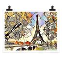 Póster Zamart - Kandinsky y la Torre Eiffel de París