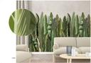 Tapet med bladmønster Fototapet grøn, beige,Blomster 2,70 x 1,59 m