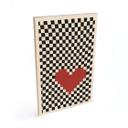 Cuadro de madera Ilusión óptica: Corazón al estilo pixel - Kerr-Dineen