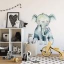 Sticker mural Kvilis - Bébé éléphant endormi