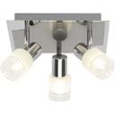 Spotrondell Lana, metallic, 4, 14,5 x 30,5 cm, Glas Strahler