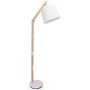 Stehleuchte Diego, beige, 163 x 80 cm, Holz Stehlampe, dimmbar