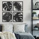MDF - Decoración en madera hojas set tropical