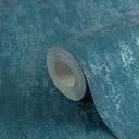 Papier peint intissé uni bleu vinyle expansé effet métallisé papier peint design