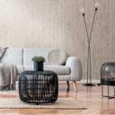 Papel pintado texturizado en gris-marrón - Papel pintado no tejido con aspecto textil - Diseño mural moderno