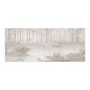 Zelfklevende Keukenachterwand Bos bij het meer in mist in beige - Ms Tiff