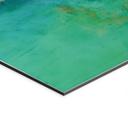 Billede turkis aurora borealis - Schmucker – print på aluminium (Alu-Dibond)