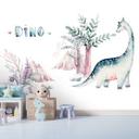 Dinosaur tapet i hvid pink - non-woven tapet Designwalls 2 - 2,55 x 3,5 m