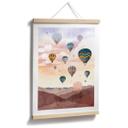 Póster Volando alto con los globos aerostáticos - Goed Blauw