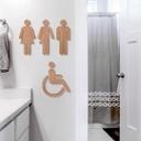 Décoration en bois placage acajou - Panneau WC