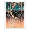 Frederiksson Plakat - Gold Green Geometry