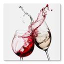 Plateau de table en verre - Verres à vin - Carré