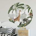 Sticker mural rond Kikki Belle - Jungle