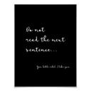 Plakat - Do not read the next sentence