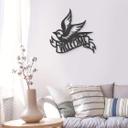 letrero 3D Welcome - Bird door sign - Decoración MDF 