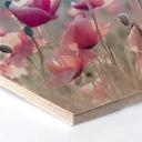 Hexagone - Placage bois de bouleau Delgado - Champ de coquelicots