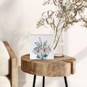Billede af træ til at hænge op - Buket af vilde blomster om foråret - Goed Blauw - 15x15 cm