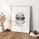 Póster gato con gafas de sol - Fun Friday Cat - Korenkova