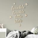 Decoración en madera de refrán - Twinkle twinkle little star - Habitación infantil - Álamo