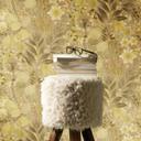 Ikke-vævet tapet, bladmotiv-tapet Secret Garden beige
