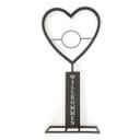 Gartendeko Welcome Herz mit Blumentopf Metalldeko - 73x34x36 cm