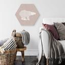 Hexagon - Alu-Dibond wit - Ijsberen