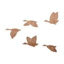 Decoración en madera Gansos voladores - Pájaros de madera caoba (5 piezas)