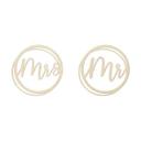 Letras de madera boda Sr. y Sra. - Álamo