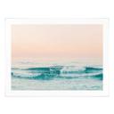 Póster Mar azul y cielo rosa en Grecia - Sisi & Seb