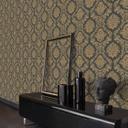 Siervliesbehang Erismann Versailles zwart, goud