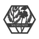 MDF - Decoración en madera - Flores en hexágono - Wildflower