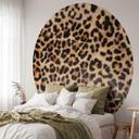 Fototapet Vild leopard - Dyreprint - Tunaboylu - Rund - vliesetapet/selvklæbende non-woven tapet