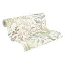 Papier peint intissé Elodie Maison Botanique vert bleu marron - blanc feuilles herbes salon