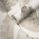 Papel pintado sala de estar papel pintado hojas beige blanco no tejido papel pintado selva palmeras 