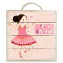 Cuadro de madera Loske - Pretty Ballerina - 40x41,5 cm